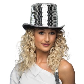 Boland 00746 Disco Hat Headpiece for Adults, Glitter Hat Ideal for Festival, Carnival or Theme Party