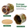 Succulent Pots with Drainage Tray, Cute Ceramic Pots for Plants