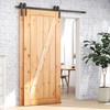 CCJH 4-20FT Bypass Sliding Barn Door Hardware Kit Single Track