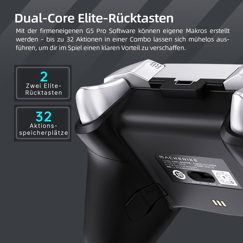 Machenike G5 Pro Wireless Controller für Windows PC/Switch/IOS/Android, RGB Lichter,