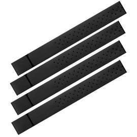 Oudain 4 Pcs Replacement Heart Rate Monitor Band, Soft Heart Rate Strap Armband Strap, Theory Fitness Adjustable Strap(Black,0.8 x 14.2 Inch)