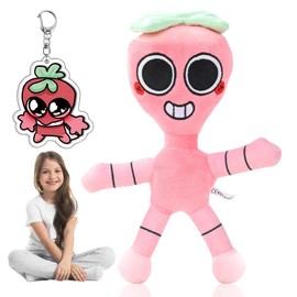 PyrrlicToy Stuffed Plush Doll, Plush Toy, Strawberry Head Plush Toy, Soft Stuffed Figure Doll for Children Fans Birthday Gifts