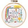 Leisure Arts Cross Stitch Kits 7" Find Yourself Cross Stitch
