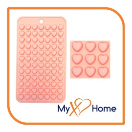 MyXOHome 84 Hearts Pink Silicone Mold Chocolate, Candy and more by MyXOHome