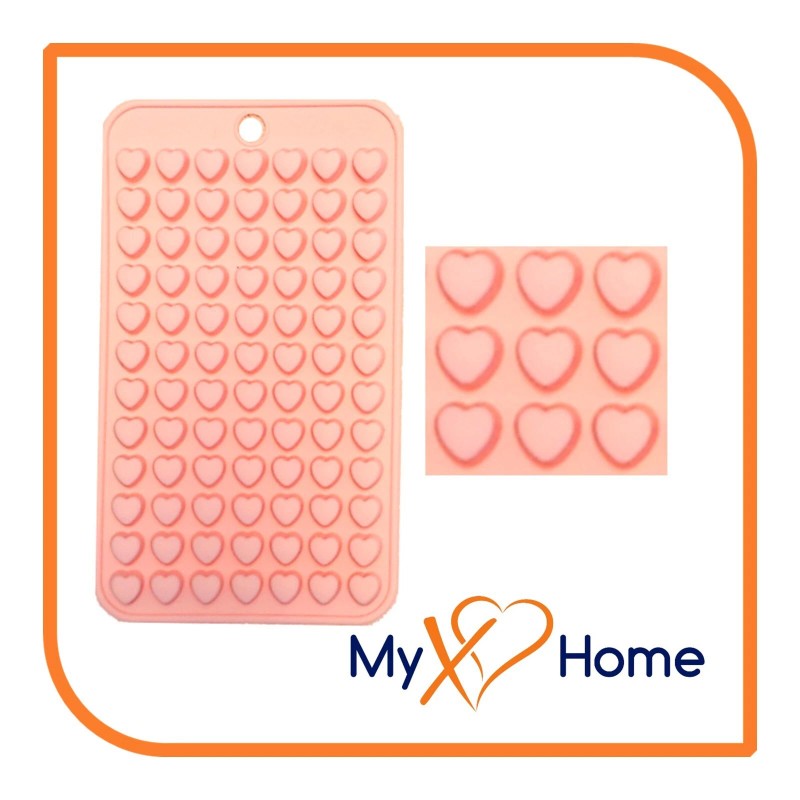 MyXOHome 84 Hearts Pink Silicone Mold Chocolate, Candy and more