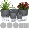 ETGLCOZY 6/4.1/3.2 Inch Self Watering Planter Pots, 5 Pack African
