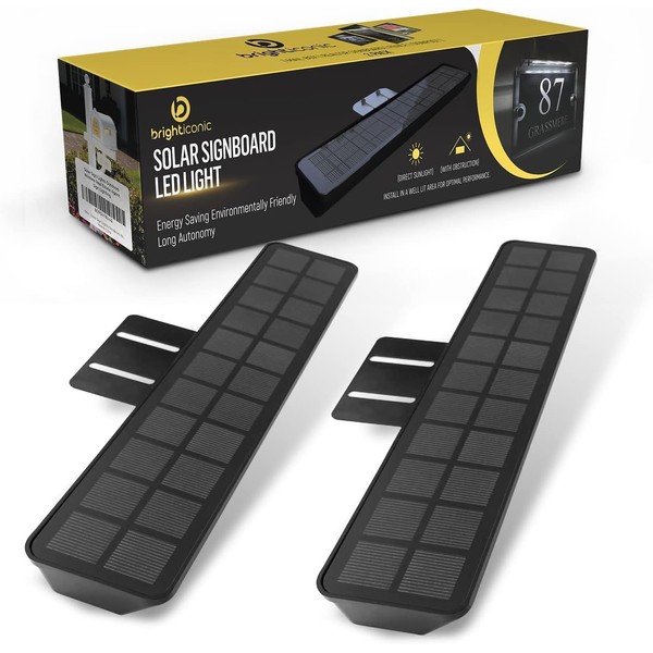 BRIGHTICONIC Solar Signboard LED Lights, Energy Saving, Long Autonomy, Set