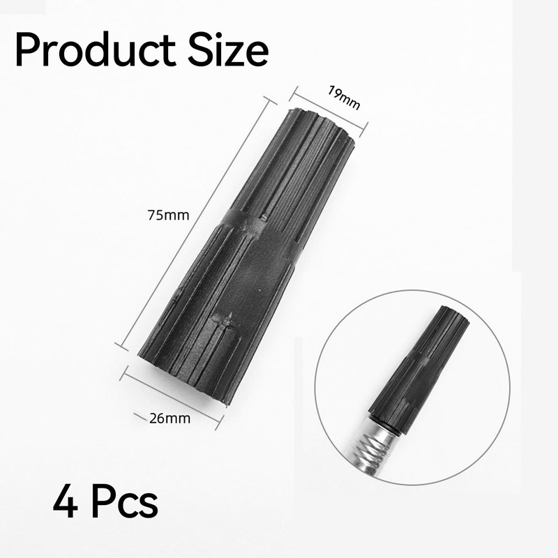 4 Pcs Extension Pole Adaptor, Innovative Plastic Simple Screw-On Tool,