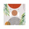 Burnt Orange Boho Abstract Art Mid Century Double Toggle Wall