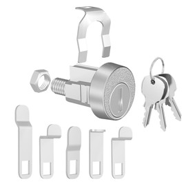 1 Pack Mailbox Lock with Key, Mailbox Lock Replacement for L-1172C Mailbox Key Lock, Nickel Finish