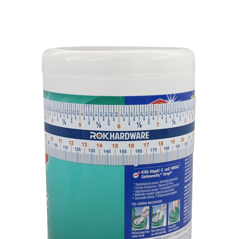Rok Hardware Measuring Plastic Flexi 12" Easy Read English Metric