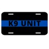 Thin Blue Line K-9 Unit Metal License Plate