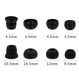 Alitutumao 4 Pairs Powerbeats 3 Replacement Earbuds Silicone Eartips Compatible with Wireless Powerbeats 3 Powerbeats3 Beats by dr dre Earphones, Black