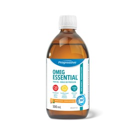 Progressive OmegEssential Liquid Fish Oil Supplement - 1,000 mg EPA + 550 mg DHA, Orange Flavour, 500 ml