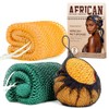 2 Pack African Net Sponge Exfoliating Body Scrubber Bath Sponge