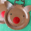 Christmas Plates Reindeer Pack of 10 Brown Plates with Attachable