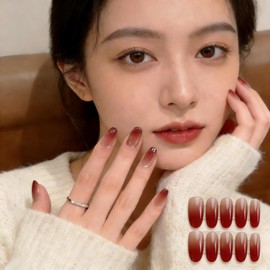 Domiya BY1886 Nail Tips, 30 Pieces, Ballet, Popular, False Nails, Cute, 3D Nails, Round Tip, Fashion Nails, Wedding Nails, Bridal Nail