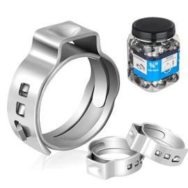 100-PCs HeSun 3/4 Inch PEX Crimp Ring, Premium 304 Stainless Steel Pex Cinch Clamp Ring(CLAMP010-100)