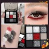 Paleta 9 Tonos Sombras Humo Gel Brillo Intenso
