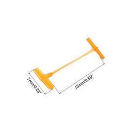 QUARKZMAN Standard Tagging Fasteners, Plastic Regular, Standard Label Price Labelling Barbs for Clothing Price Labelling Barbs 15 mm/0.59 Inches, Pack of 1000 Orange