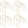 MTLEE 12 Pieces Glitter Gold Christmas Tree Picks and Sprays