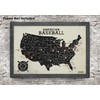GEOJANGO Baseball Stadium Map Poster - Vintage Edition (24Wx18H inches)