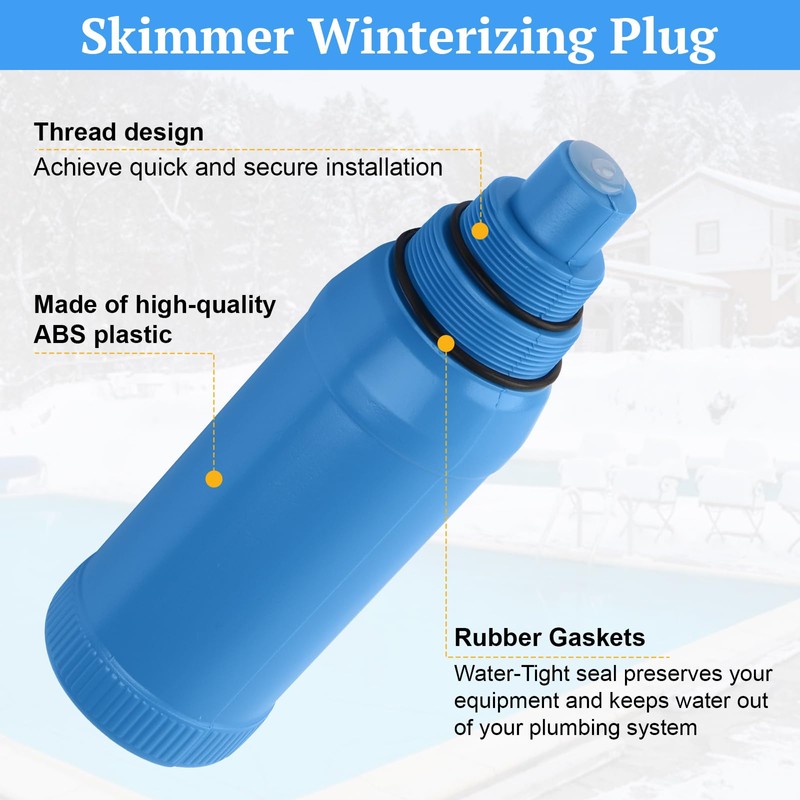 OJP Pool Skimmer Plug, Skimmer Winterization Plug for 1-1/2" &