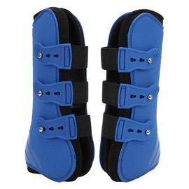 2pcs Horse Front Leg Boots PU Shell Horse Tendon Boots for Jumping Running SportsBlue Front Legs M