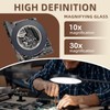 30X 10X Large Floor Magnifying Glass with Light and Stand,