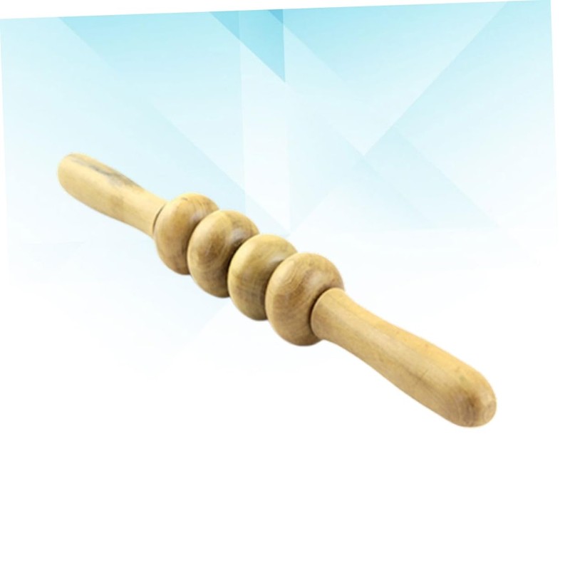 Baluue Wooden Muscle Massager Stick Full-body Massage Roller for Muscle