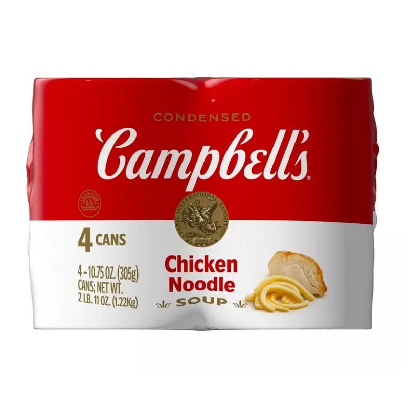 Campbell's Hearty Chicken Noodle Soup, 10.75 oz ,Pack of 4