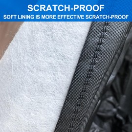 Kayme Half Car Cover, Windshield Cover for Ice and Snow Top with Reflective Straps, Roof Cover Waterproof All Weather Dust, Sun Protection. Front Rear Window Cover Fit SUV. YL (143''-157'')