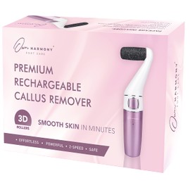 Electric Callus Remover for Feet: Professional Foot Care for Women by Own Harmony - Rechargeable Pedicure Tools - Electronic Foot File Pedi Sander - Best for Hard, Dry, Dead, Cracked Skin (3 Rollers)
