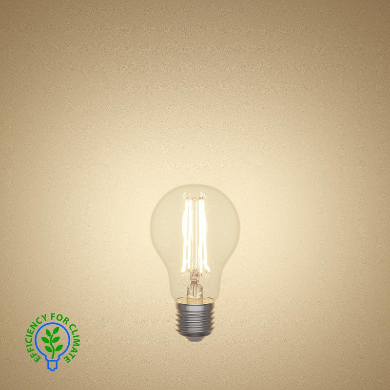 ledscom.de 2 Stück E27 LED Leuchtmittel, A60, warmweiß (2700 K),