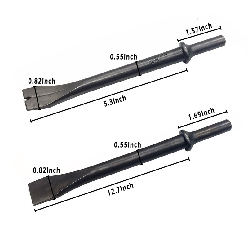 GreatBba 9 Piece Pneumatic Chisel Air Hammer Punch Chipping Bits