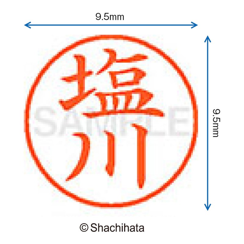 シャチハタ 印鑑 ハンコ ネーム9 XL-9 印面9.5ミリ 塩川