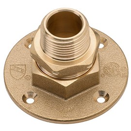 HomeFlex 11-464-008 3/4-Inch Brass Corrugated Stainless Steel Tubing x MIPT Termination Flange