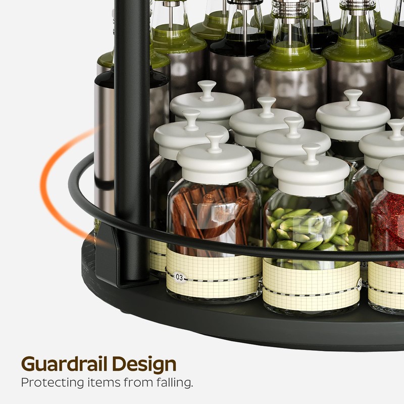 YATINEY 3-Tier Lazy Susan Organizer, Rotating Spice Rack, Spinning Organizer,