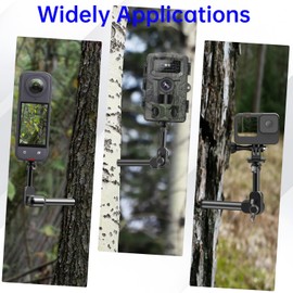 nuobake Trail Camera Mount, Trail Cam Mounts, Tree Hunting Accessory, 360° Rotatable Game Camera Holder with 1/4"-20 Screw, Heavy Duty Trail Cam Mount for Hunting Cameras/Binoculars/Solar Panels