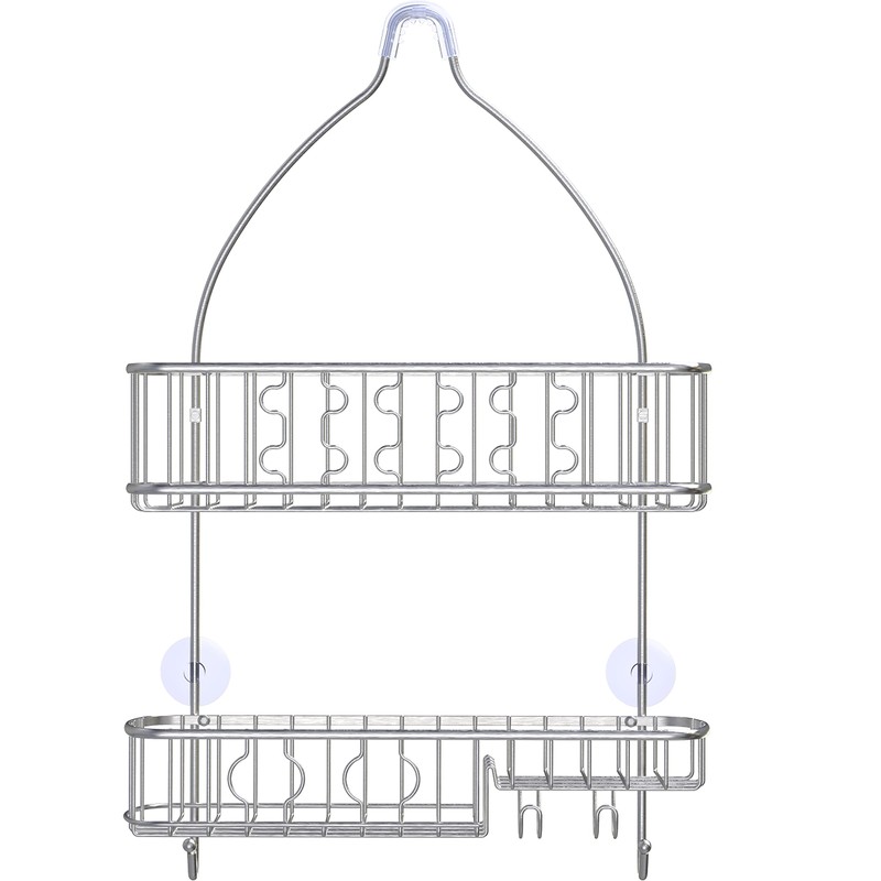 Simple Houseware Stainless Steel Bathroom Hanging Shower Head Caddy Organizer