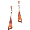 Zuni 2" Sterling Silver & Orange Spiny Oyster Shell Dangles