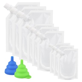 ERKOON ERKOON Cruise Sneak Alcohol Flasks Kit Concealable and Reusable Undetectable Leak-Proof Plastic Drinking Flasks Liquor Pouches, Rum Runner Flask Cruise Kit for Concerts, Travel, Party, Events