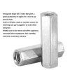 Carbon Steel Hex Coupling Nuts, 10pcs Long Rod Nut Hex