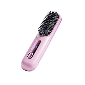 Go Brush Pro - Cepillo alisador de cabello inalámbrico, compacto y fácil de viajar con pantalla LED, calentamiento rápido 30S, 3 ajustes de temperatura, mini peine alisador caliente de 4000 mAh