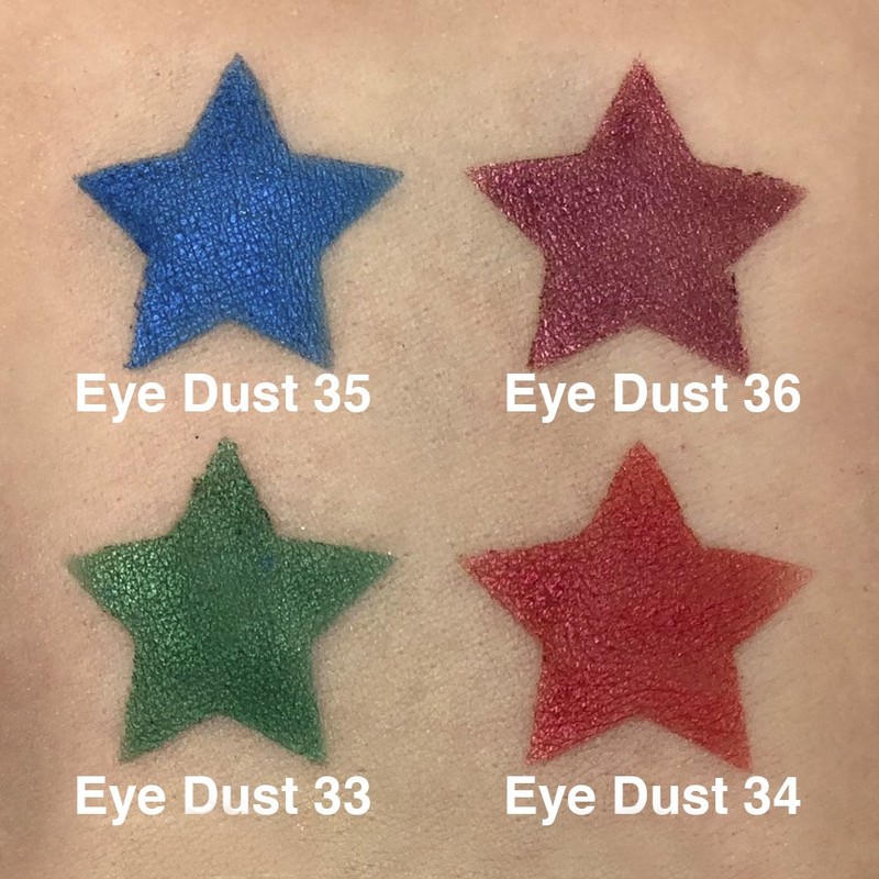 Eye dust number 34, loose powder cosmetic pigment eye shadow.