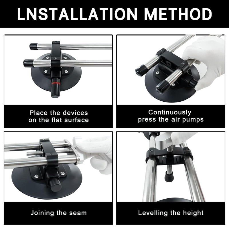 Mitoykus Manual Vacuum Countertop Leveling System - 3s Quick-Suction Technology