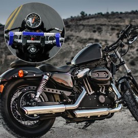 X AUTOHAUX Universal 1 Set 22mm Motorcycle Balance Bar Crossbar Handlebar Blue