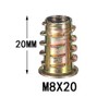 Threaded Insert Nuts, 25 Pcs Threaded Insert Wood Insert Nuts,