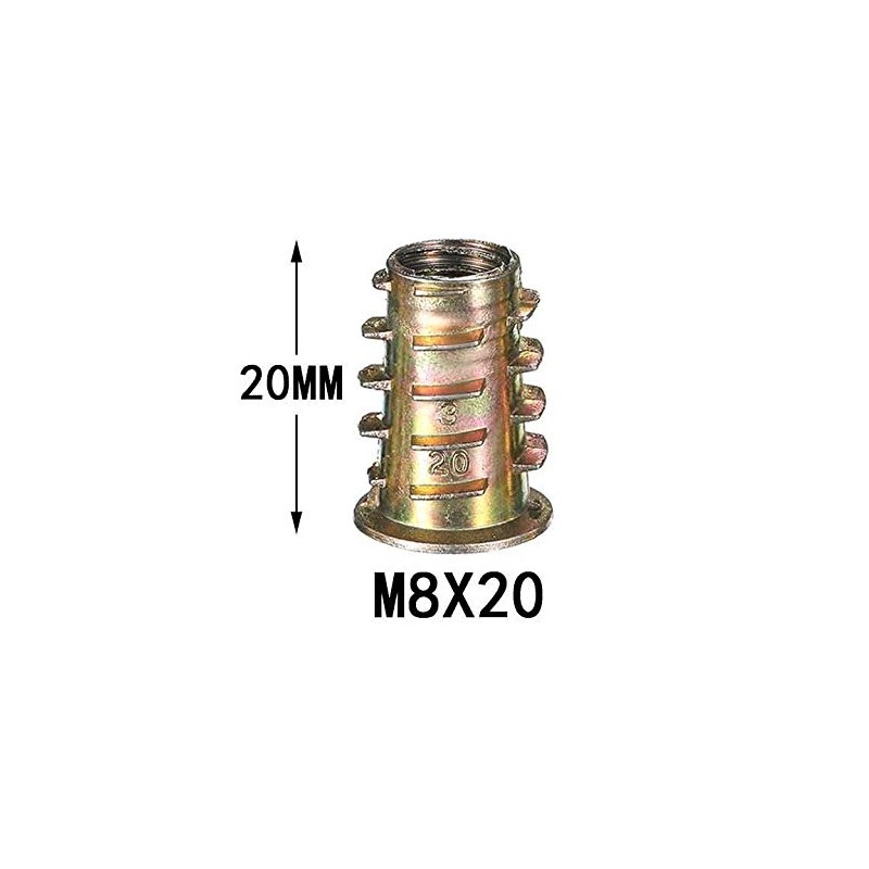 Threaded Insert Nuts, 25 Pcs Threaded Insert Wood Insert Nuts,