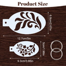 URROMA 28Pcs Floral Pattern Face Paint Stencils Reusable Body Painting Stencils for Holiday Party Birthday Makeup Art Painting